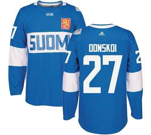 Team Finland #27 Joonas Donskoi Blue 2016 World Cup Stitched NHL Jersey