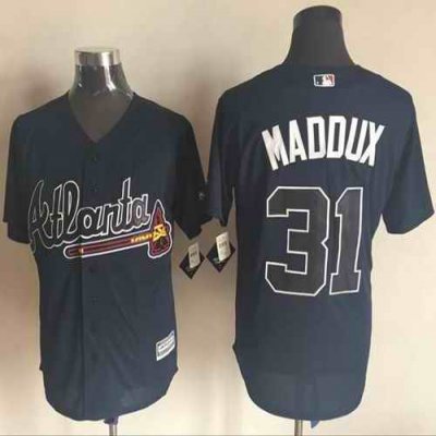 Braves #31 Greg Maddux Blue New Cool Base Stitched MLB Jersey