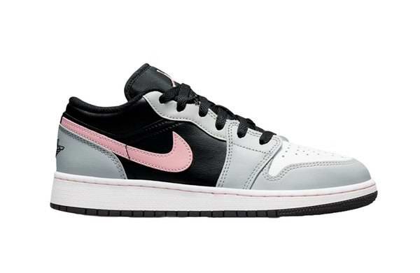 Men's Running Weapon Air Jordan 1 Grey/Pink/Black Low Shoes 280