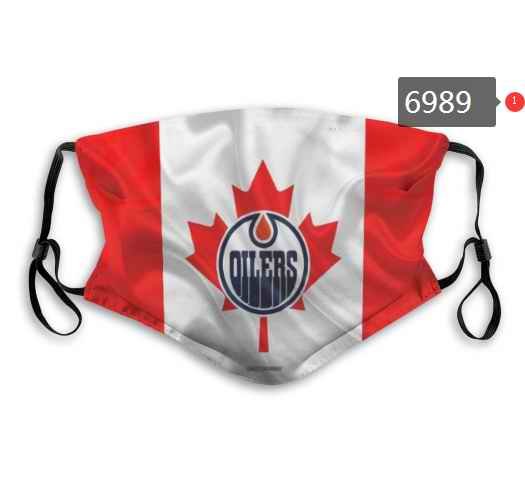 Edmonton Oilers Face Mask 6989 Filter Pm2.5 (Pls check description for details)