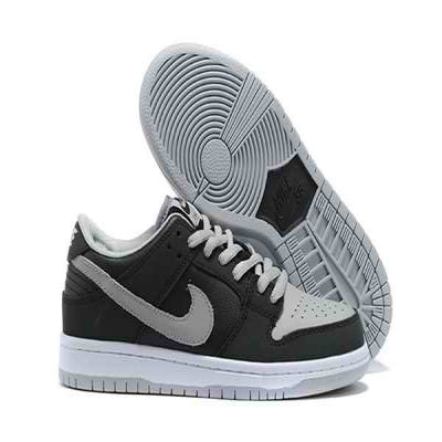 Women's Dunk Low SB Black/Grey Shoes 0158