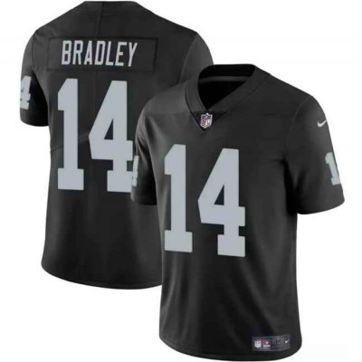 Men's Las Vegas Raiders #14 Carter Bradley Black 2024 Vapor Stitched Football Jersey