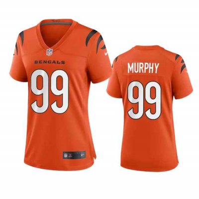 Women's Cincinnati Bengals #99 Myles Murphy Orange Stitched Game Jersey(Run Small)