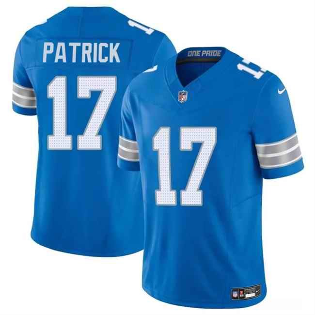 Men's Detroit Lions #17 Tim Patrickn Blue 2024 F.U.S.E. Vapor Limited Stitched Jersey