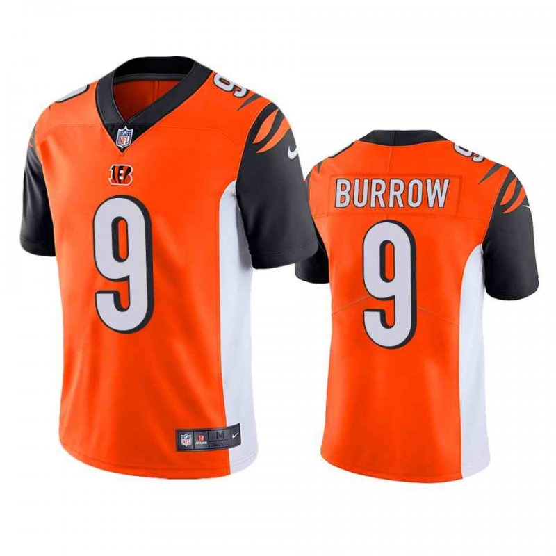 Youth Cincinnati Bengals #9 Joe Burrow Orange Vapor Untouchable Limited Stitched Jersey