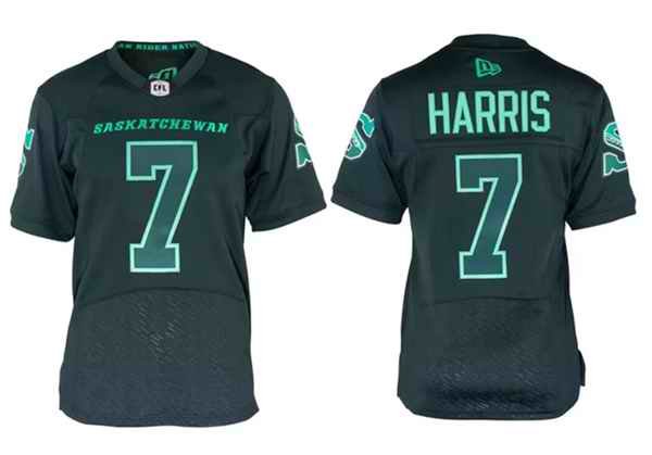 Men's Saskatchewan Roughriders #7 Harris Stitched Jersey