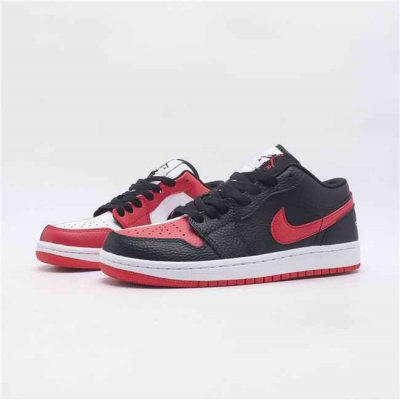 Men's Running Weapon Air Jordan 1 White/Black/Red Shoes 470