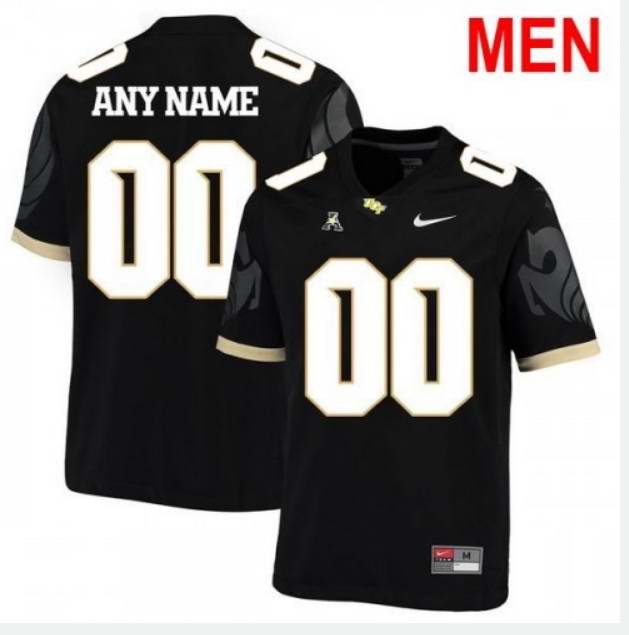 Men's UCF Knights  Black Custom College Football Stitched Jersey