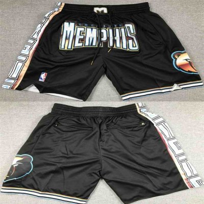 Men's Memphis Grizzlies City Edition Black Shorts (Run Small)