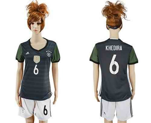 Women's Germany #6 Khedira Away Soccer Country Jersey