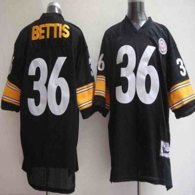 Mitchell & Ness Steelers #36 Jerome Bettis Black Stitched Throwback NFL Jersey