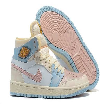 Men's Running Weapon Air Jordan 1 Pink/Cream Shoes 256