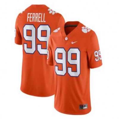 Men's Memphis Tigers #99 Clelin Ferrell Orange Game Jersey