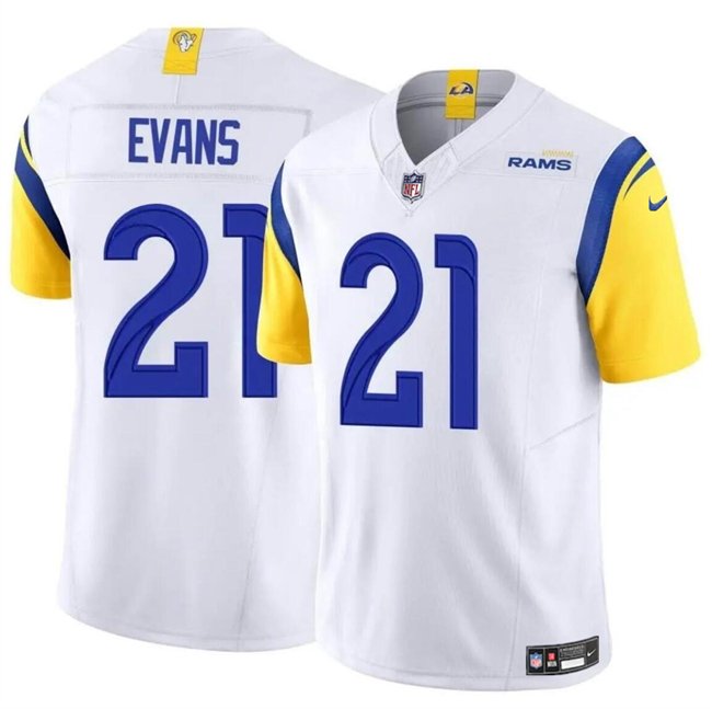 Youth Los Angeles Rams #21 Zach Evans White 2024 F.U.S.E Vapor Untouchable Stitched Football Jersey