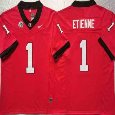 Georgia Bulldogs #1 Trevor Etienne Red F.U.S.E Stitched Jersey