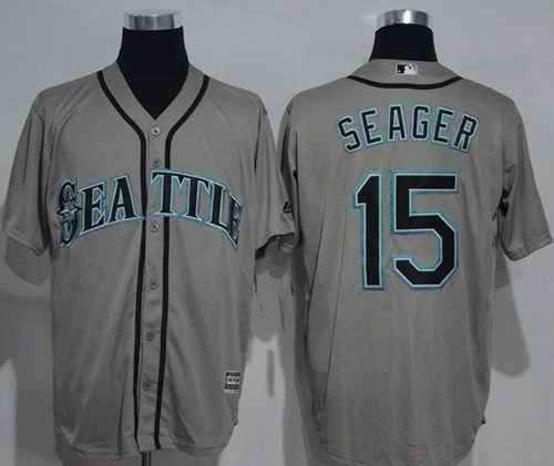 Mariners #15 Kyle Seager Grey New Cool Base Stitched MLB Jersey