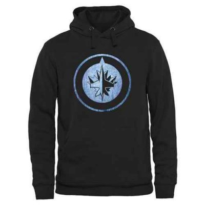 Winnipeg Jets Rinkside Pond Hockey Pullover Hoodie Black