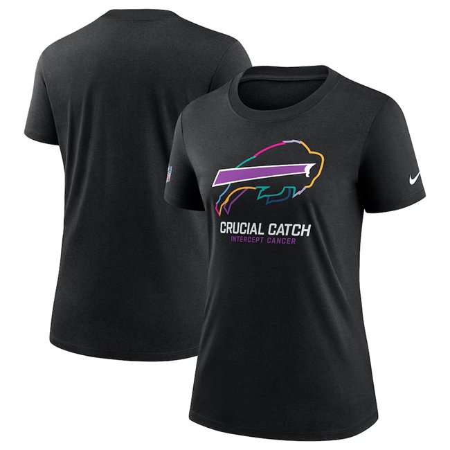 Women's Buffalo Bills Black 2024 Crucial Catch T-Shirt(Run Small)