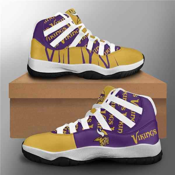 Men's Minnesota Vikings Air Jordan 11 Sneakers 002