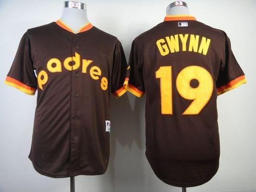 Padres #19 Tony Gwynn Coffee 1984 Turn Back The Clock Stitched MLB Jersey