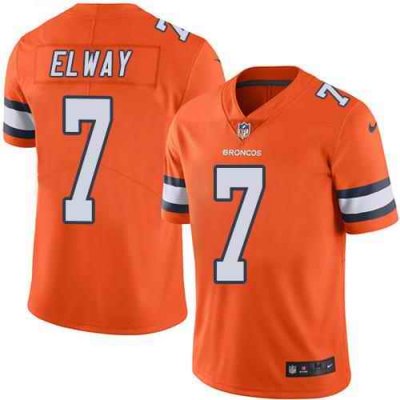 Nike Broncos #7 John Elway Orange Youth Stitched NFL Limited Rush Jersey