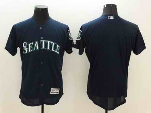 Mariners Blank Navy blue Flexbase Authentic Collection Stitched MLB Jersey