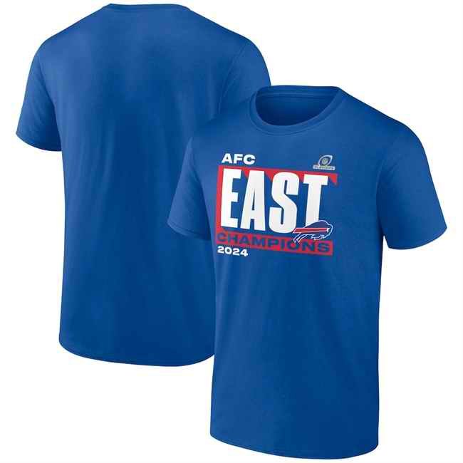 Men's Buffalo Bills Royal 2024 AFC East Division Champions Conquer T-Shirt