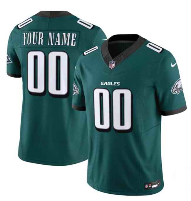 Men's Philadelphia Eagles Active Player Custom Green 2024 New F.U.S.E. Vapor Untouchable Limited Stitched Football Jersey