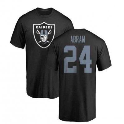 Men's Las Vegas Raiders #24 Johnathan Abram Black T-Shirt