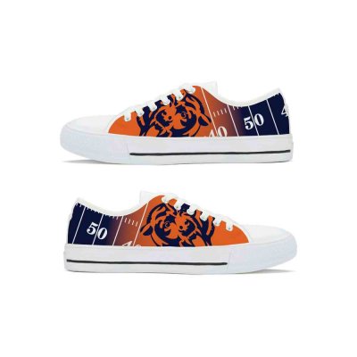 Women's Chicago Bears Low Top Canvas Sneakers 006