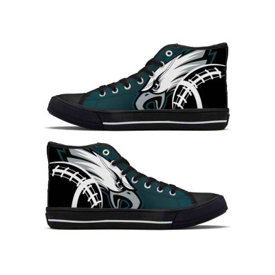 Women's Philadelphia Eagles High Top Canvas Sneakers 002