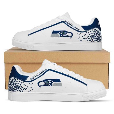 Men's Seattle Seahawks Low Top Leather Sneakers 002