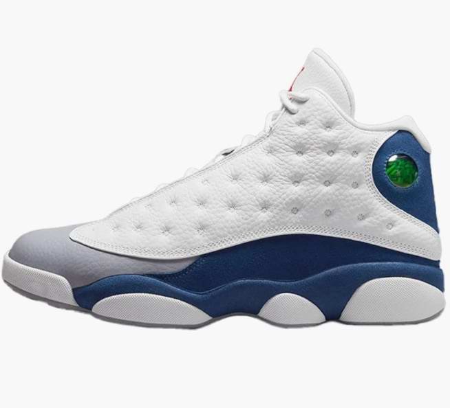 Men's Running Weapon Air Jordan 13 White/Blue Shoes  414571-164 051