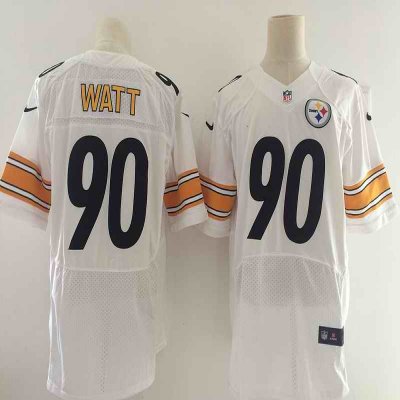 Men's Pittsburgh Steelers #90 T.J. Watt Nike White 2017 Elite Stitched NFL Jersey