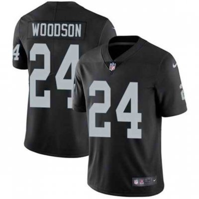 Toddlers Las Vegas Raiders #24 Charles Woodson Black Vapor Limited Stitched Jersey