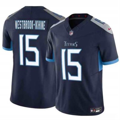 Men's Tennessee Titans #15 Nick Westbrook-Ikhine Navy 2024 F.U.S.E. Vapor Limited Stitched Football Jersey