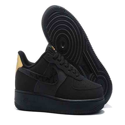 Women's Air Force 1 Low Top Black Shoes 093