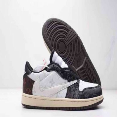 Women's Running Weapon Air Jordan 1 Travis Scott x Low OG "Reverse Mocha" Shoes  0163