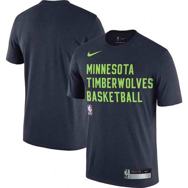 Men's Minnesota Timberwolves Navy 2023/24 Sideline Legend Performance Practice T-Shirt