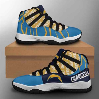 Women's Los Angeles Chargers Air Jordan 11 Sneakers 001