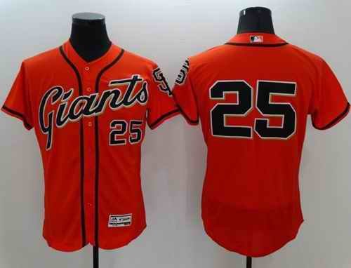 Giants #25 Barry Bonds Orange Flexbase Authentic Collection Stitched MLB Jersey