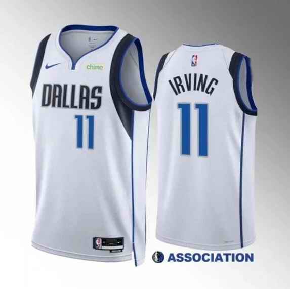 Men's Dallas Mavericks #11 Kyrie Irving White Association Edition Stitched Basketball Jersey