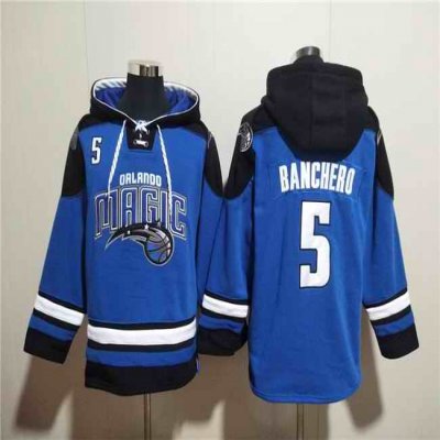 Men's Orlando Magic #5 Paolo Banchero Blue Ageless Must-Have Lace-Up Pullover Hoodie