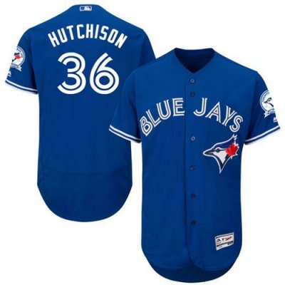 Blue Jays #36 Drew Hutchison Blue Flexbase Authentic Collection Stitched MLB Jersey