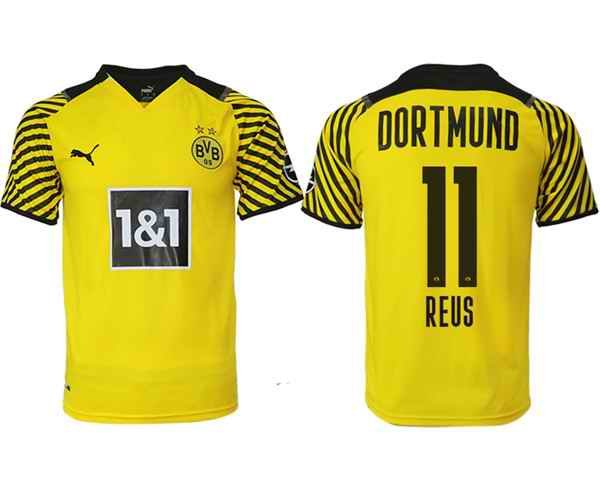 Men's Borussia Dortmund #11 Marco Reus Yellow Home Soccer Jersey