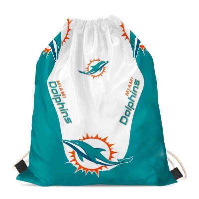 Miami Dolphins Drawstring Backpack sack / Gym bag 18 x 14 001