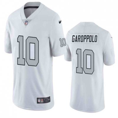 Men's Las Vegas Raiders #10 Jimmy Garoppolo White Vapor Untouchable Stitched Football Jersey