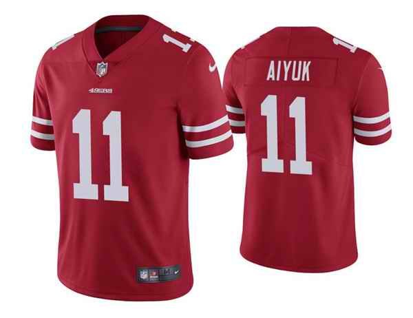 Men's San Francisco 49ers #11 Brandon Aiyuk Red Vapor Untouchable Limited Stitched Jersey