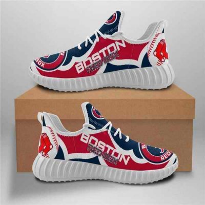 Men's Boston Red Sox Mesh Knit Sneakers/Shoes 005