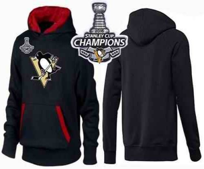 Pittsburgh Penguins Pullover Hoodie 2016 Stanley Cup Champions Black & Red